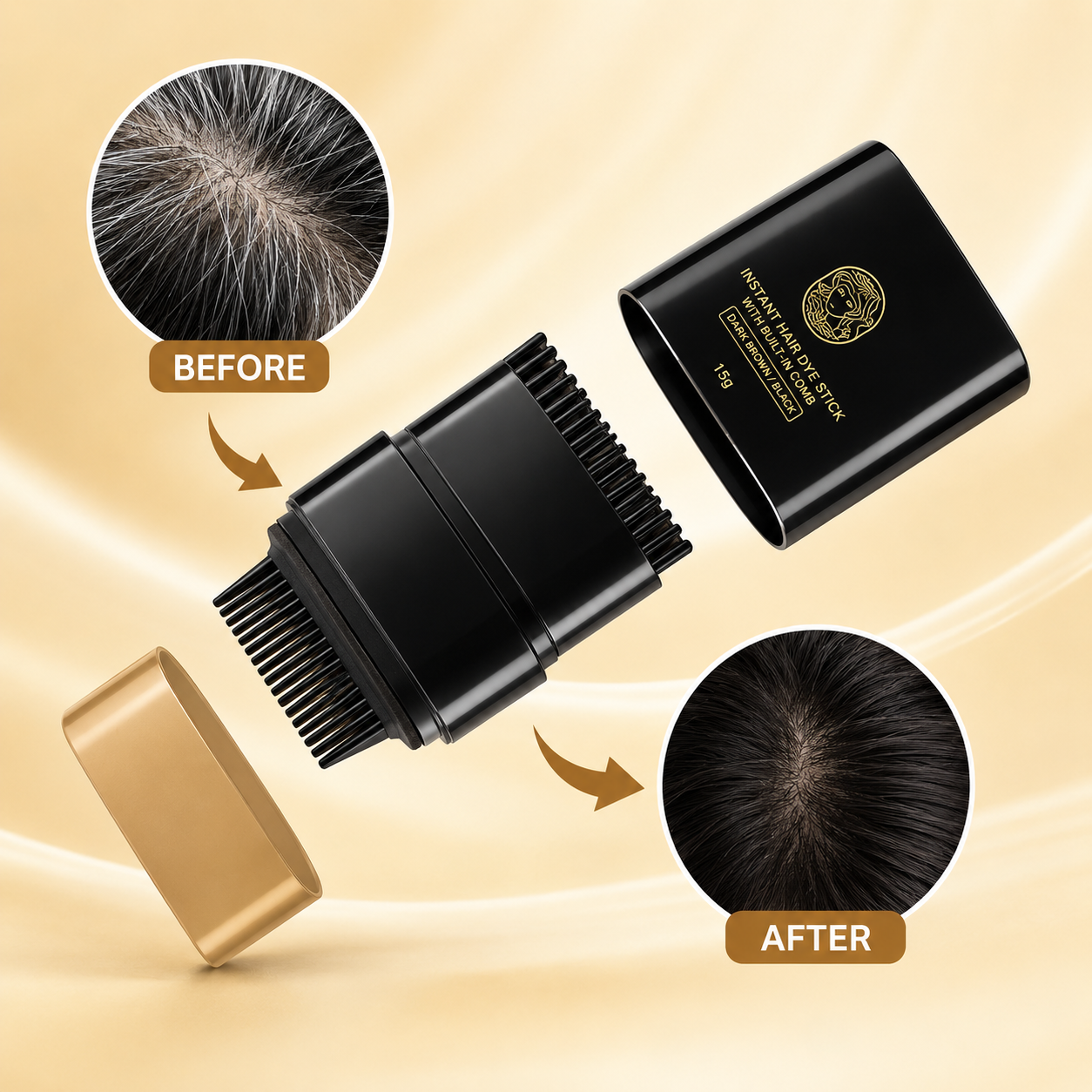 Instant Hair Dye Comb for Gray Hair